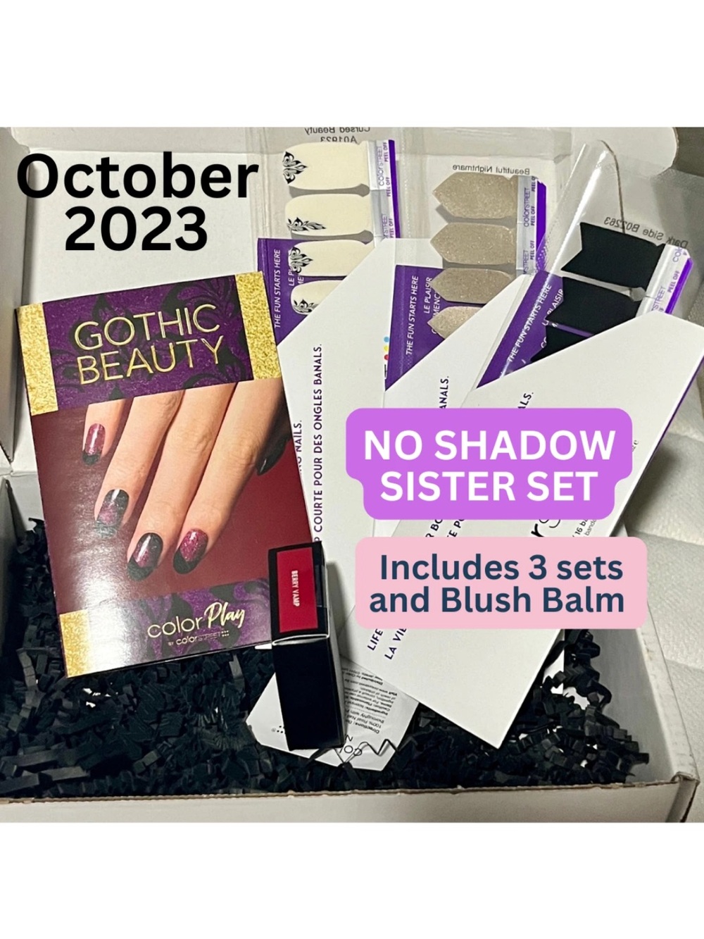 GOTHIC BEAUTY - OCT 2023 COLOR PLAY BOX - COLOR PLAY - PARTIAL - 3 SET & BLUSH